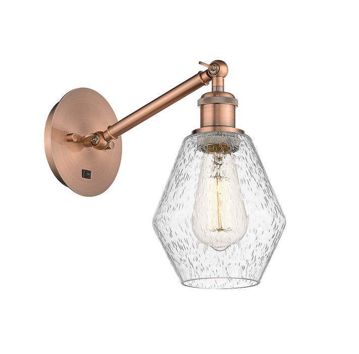 Innovations 317-1W-AC-G654-6 One Light Wall Sconce, Antique Copper