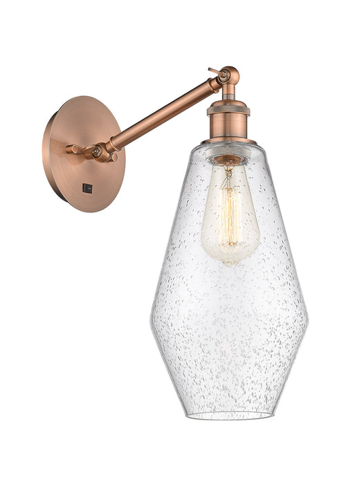 Innovations 317-1W-AC-G654-7 One Light Wall Sconce, Antique Copper