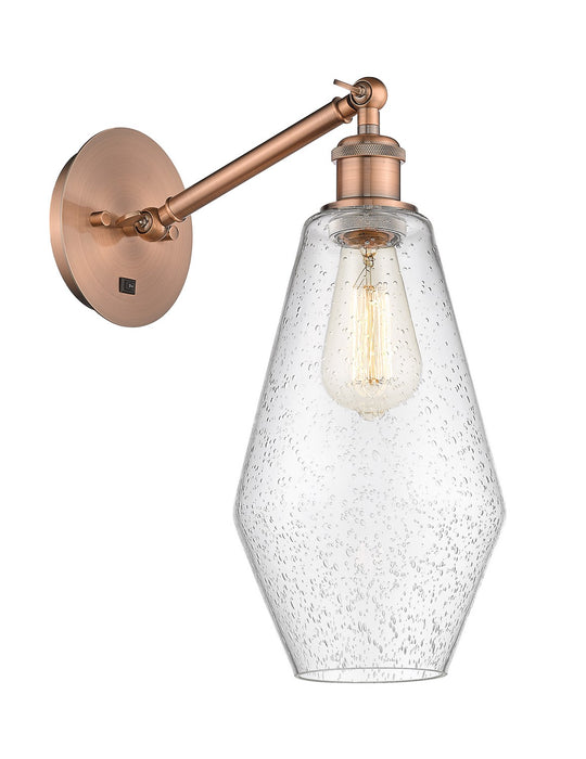 Innovations 317-1W-AC-G654-7-LED LED Wall Sconce, Antique Copper