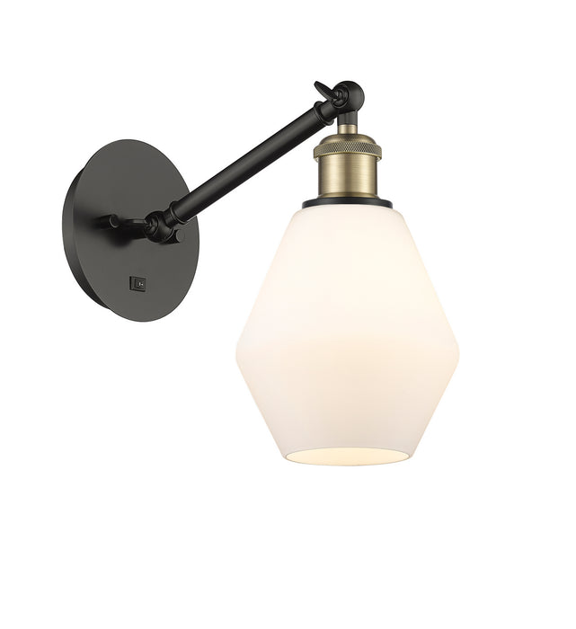 Innovations 317-1W-BAB-G651-6 One Light Wall Sconce, Black Antique Brass
