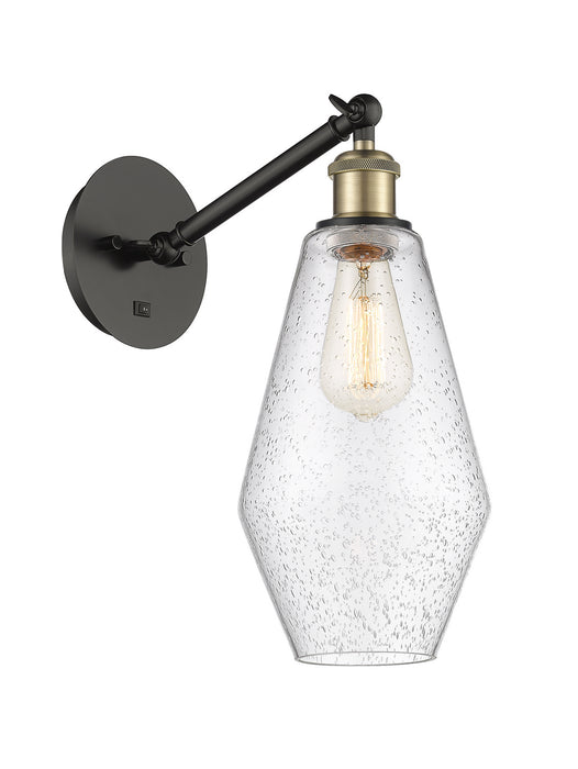 Innovations 317-1W-BAB-G654-7 One Light Wall Sconce, Black Antique Brass