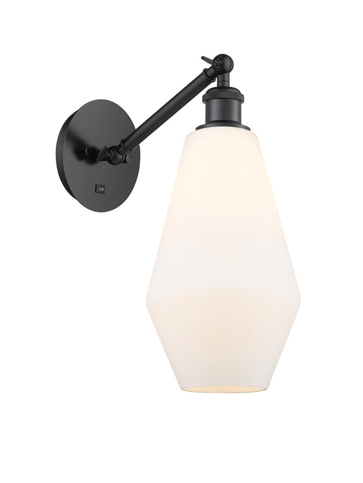 Innovations 317-1W-BK-G651-7 One Light Wall Sconce, Matte Black