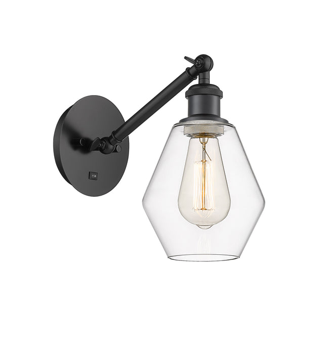 Innovations 317-1W-BK-G652-6 One Light Wall Sconce, Matte Black