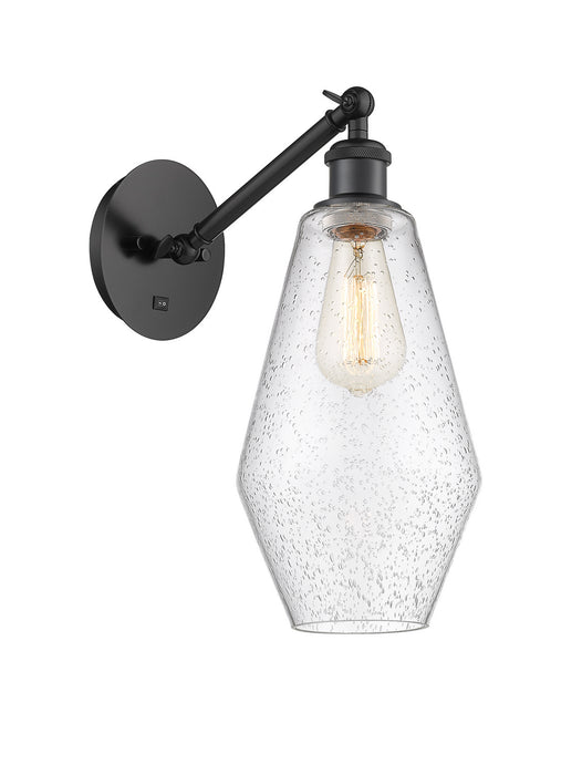Innovations 317-1W-BK-G654-7 One Light Wall Sconce, Matte Black