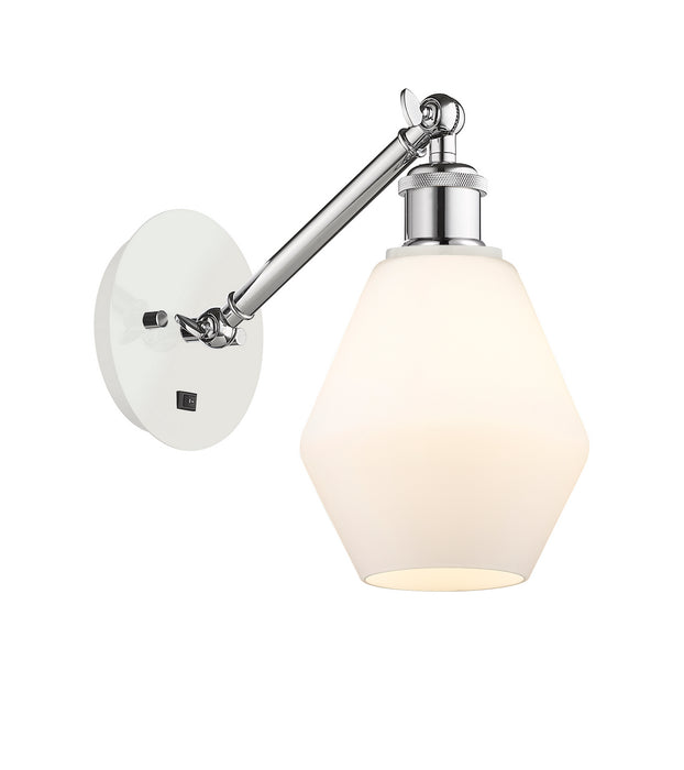 Innovations 317-1W-WPC-G651-6 One Light Wall Sconce, White Polished Chrome