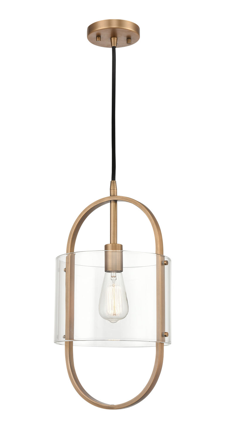 Innovations 371-1P-BB-CL One Light Mini Pendant, Brushed Brass