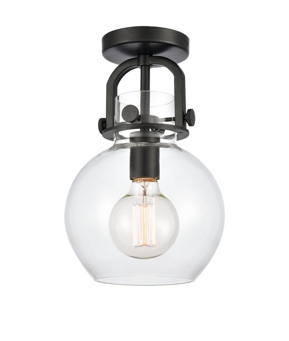 Innovations 410-1F-BK-8CL-LED LED Flush Mount, Matte Black