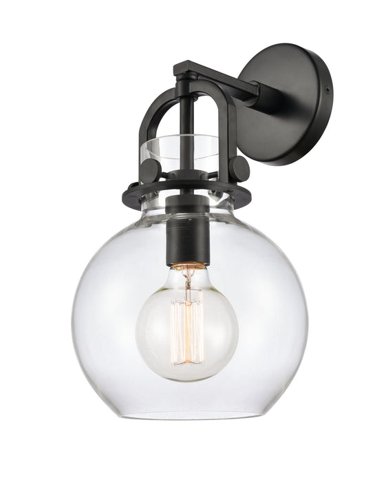 Innovations 410-1W-BK-8CL-LED LED Wall Sconce, Matte Black
