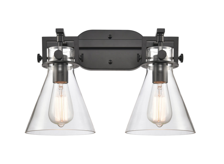 Innovations 411-2W-BK-7CL LED Bath Vanity, Matte Black