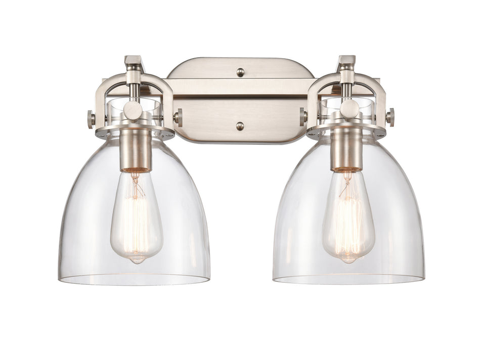 Innovations 412-2W-SN-7CL-LED LED Bath Vanity, Brushed Satin Nickel
