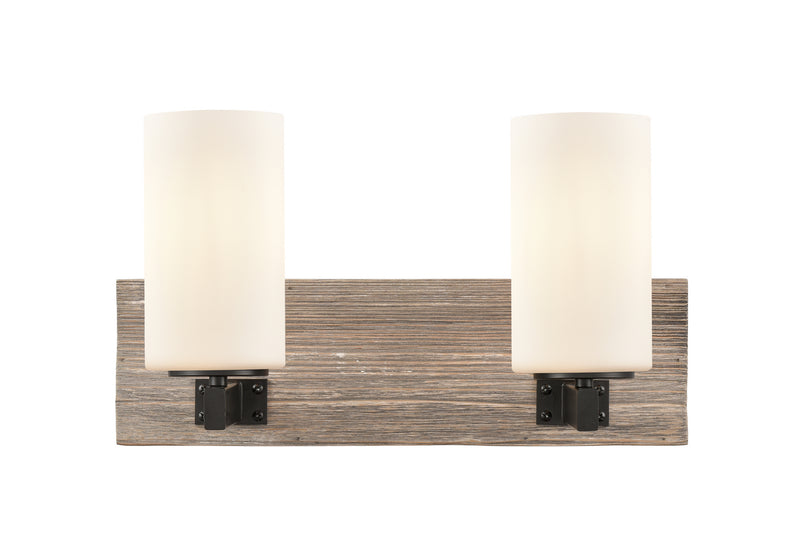Innovations 424-2W-BK-G4451 Two Light Bath Vanity, Matte Black
