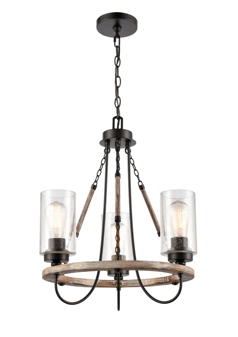 Innovations 442-3CR-BK-G4424-LED LED Mini Chandelier, Matte Black