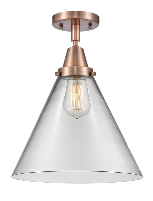 Innovations 447-1C-AC-G42-L-LED LED Flush Mount, Antique Copper