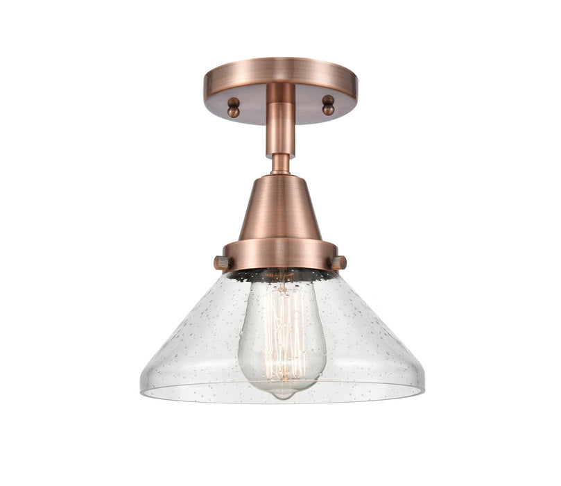 Innovations 447-1C-AC-G4474-LED LED Flush Mount, Antique Copper