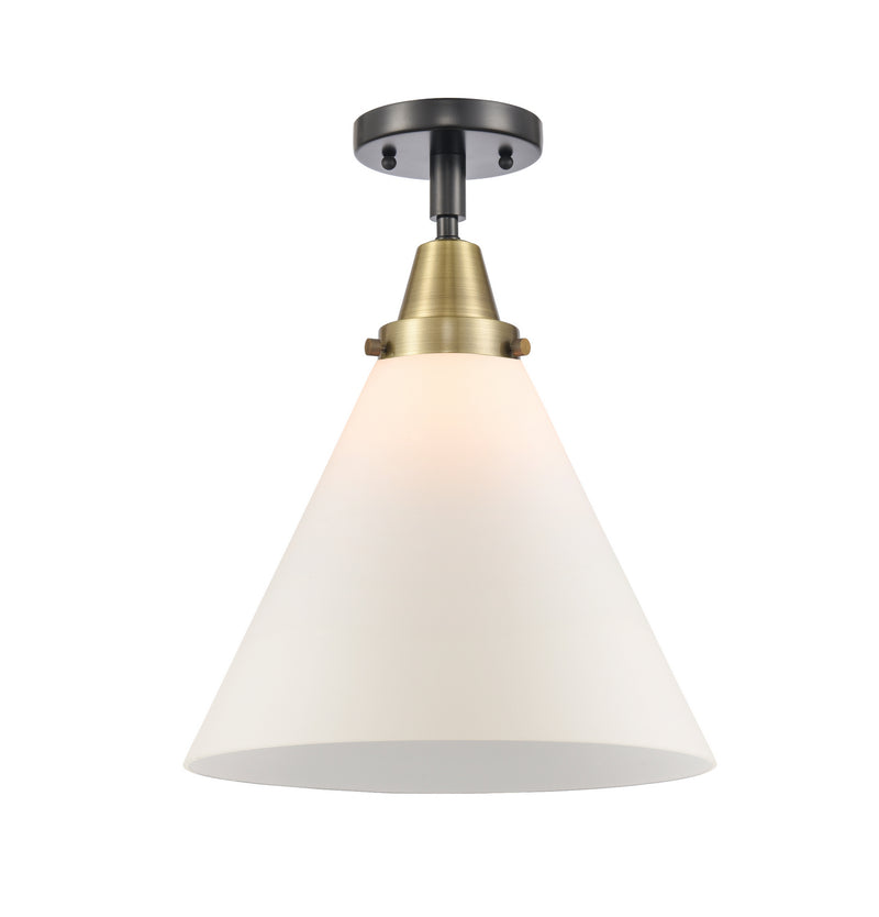 Innovations 447-1C-BAB-G41-L One Light Flush Mount, Black Antique Brass