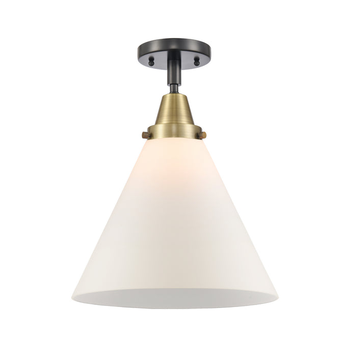 Innovations 447-1C-BAB-G41-L One Light Flush Mount, Black Antique Brass