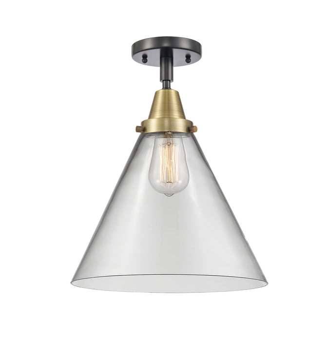 Innovations 447-1C-BAB-G42-L One Light Flush Mount, Black Antique Brass