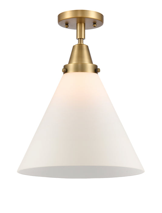 Innovations 447-1C-BB-G41-L One Light Flush Mount, Brushed Brass