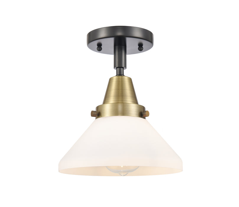 Innovations 447-1C-BAB-G4471 One Light Flush Mount, Black Antique Brass