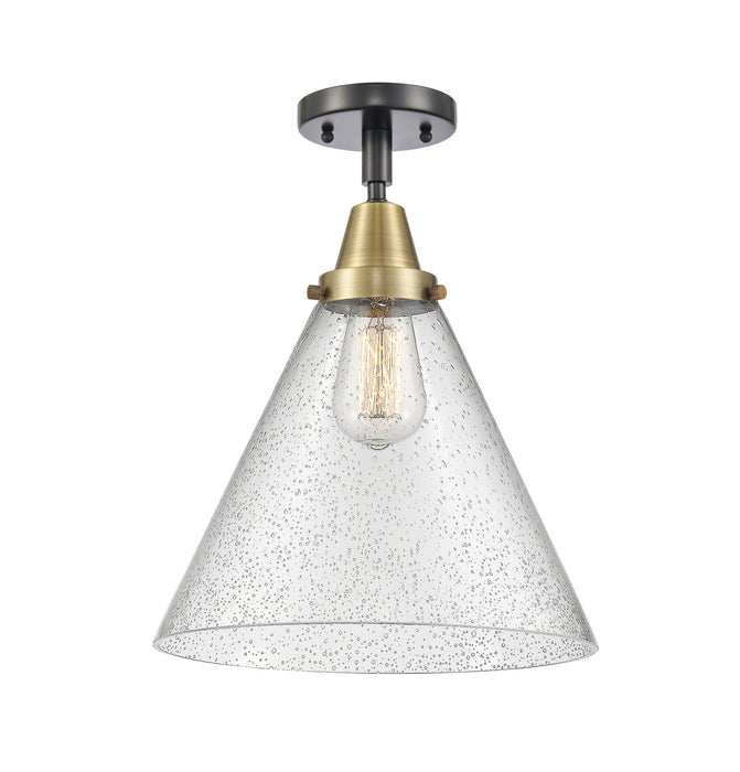 Innovations 447-1C-BAB-G44-L One Light Flush Mount, Black Antique Brass