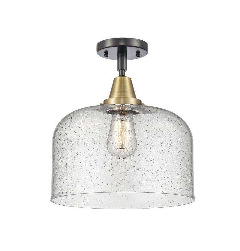 Innovations 447-1C-BAB-G74-L-LED LED Flush Mount, Black Antique Brass