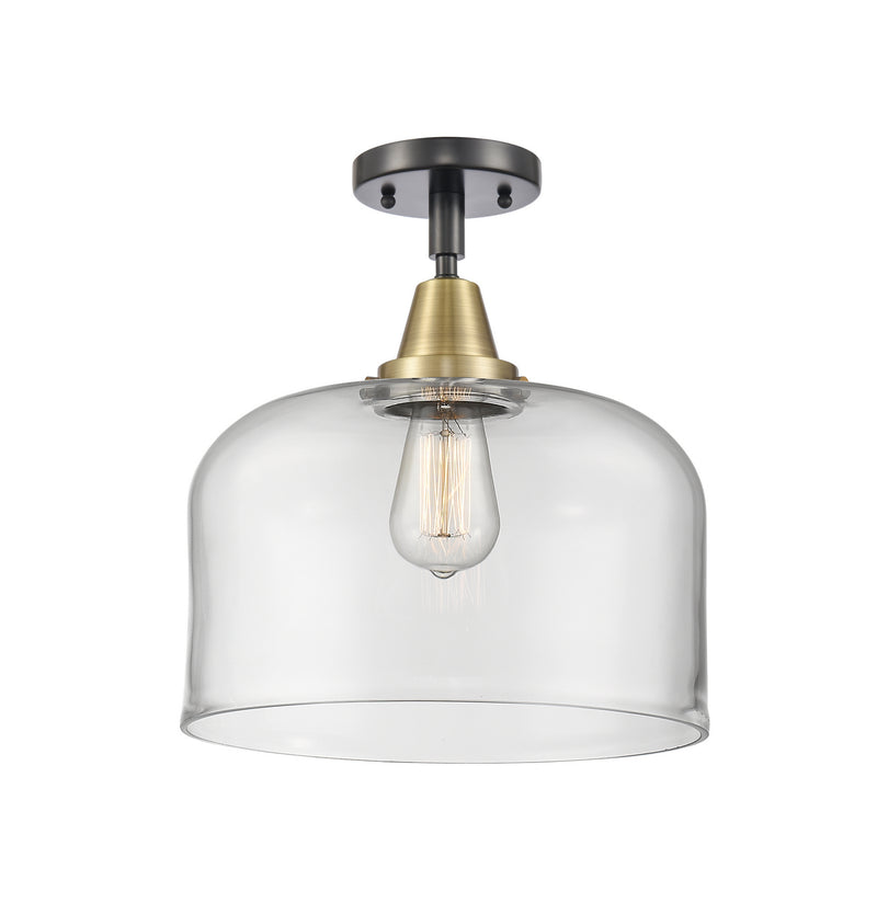 Innovations 447-1C-BAB-G72-L One Light Flush Mount, Black Antique Brass