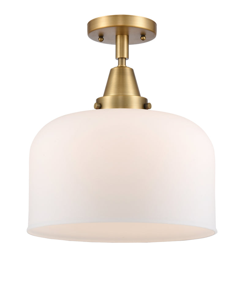 Innovations 447-1C-BB-G71-L One Light Flush Mount, Brushed Brass
