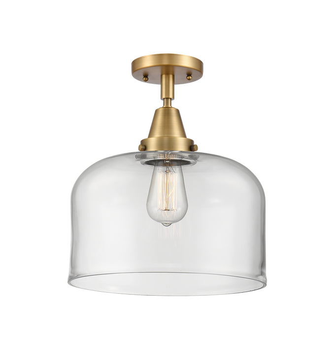 Innovations 447-1C-BB-G72-L One Light Flush Mount, Brushed Brass