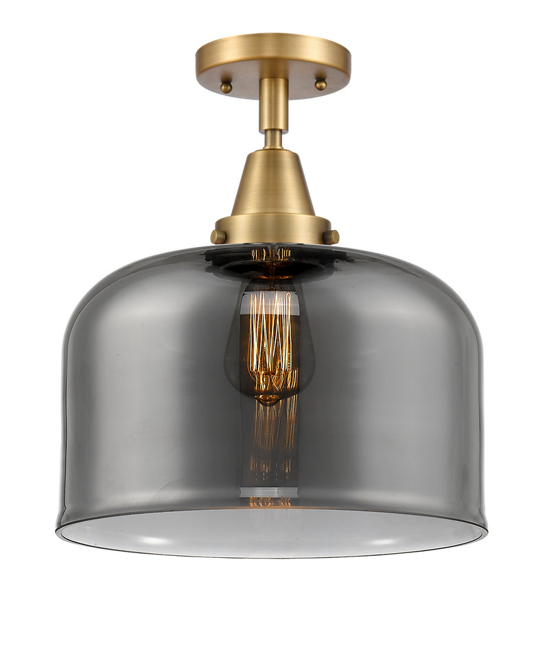 Innovations 447-1C-BB-G73-L One Light Flush Mount, Brushed Brass