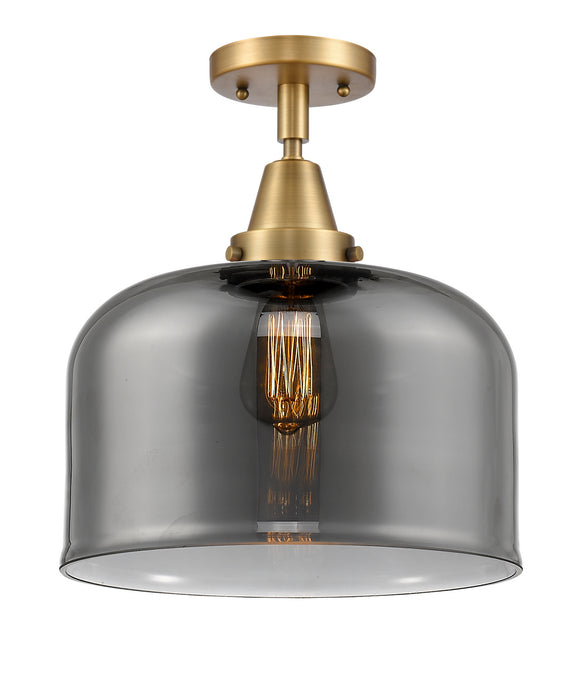 Innovations 447-1C-BB-G73-L One Light Flush Mount, Brushed Brass