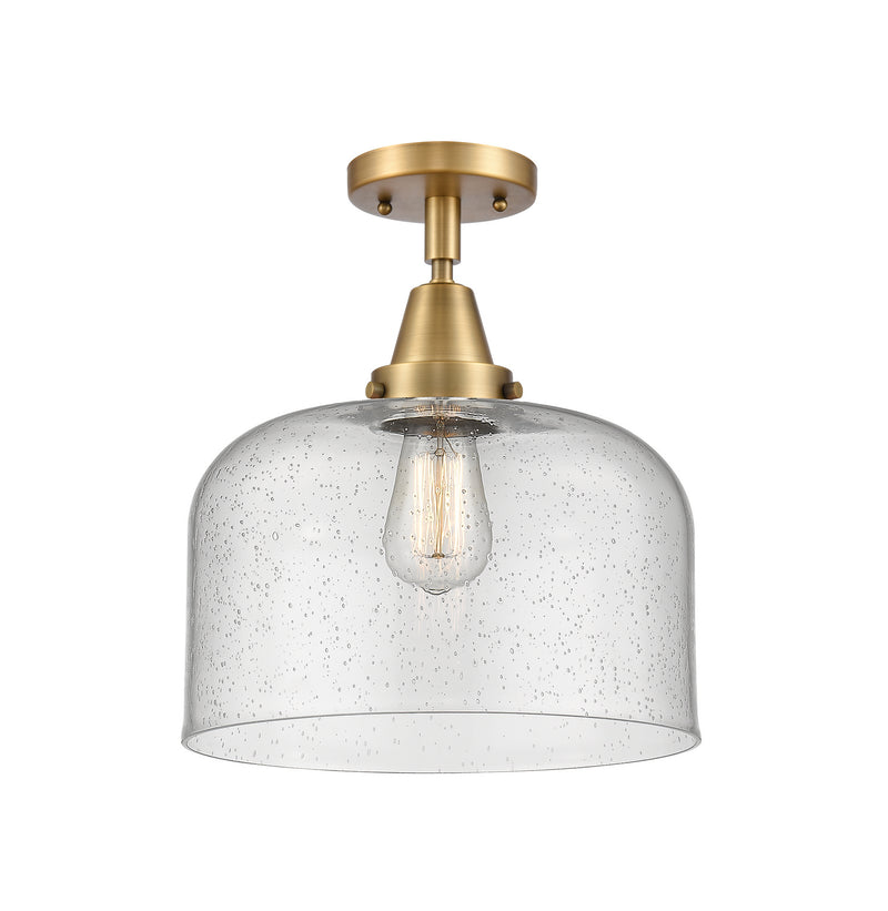 Innovations 447-1C-BB-G74-L-LED LED Flush Mount, Brushed Brass