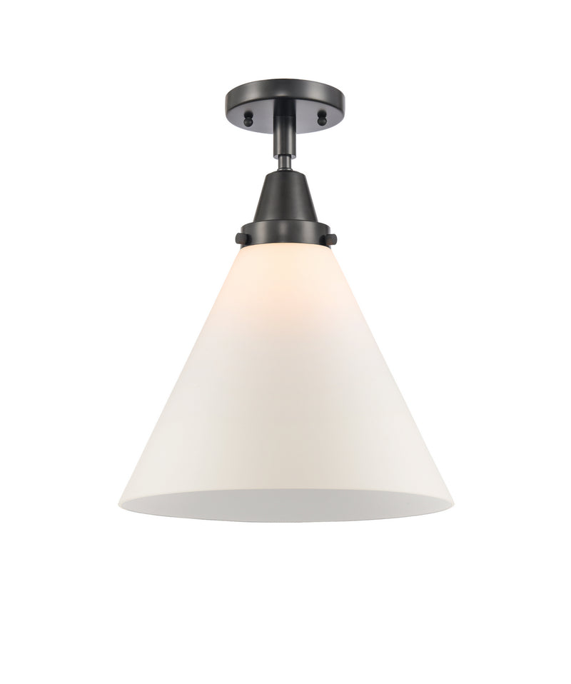 Innovations 447-1C-BK-G41-L-LED LED Flush Mount, Matte Black