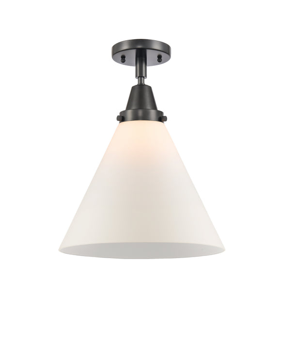 Innovations 447-1C-BK-G41-L-LED LED Flush Mount, Matte Black