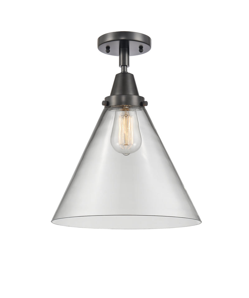 Innovations 447-1C-BK-G42-L-LED LED Flush Mount, Matte Black