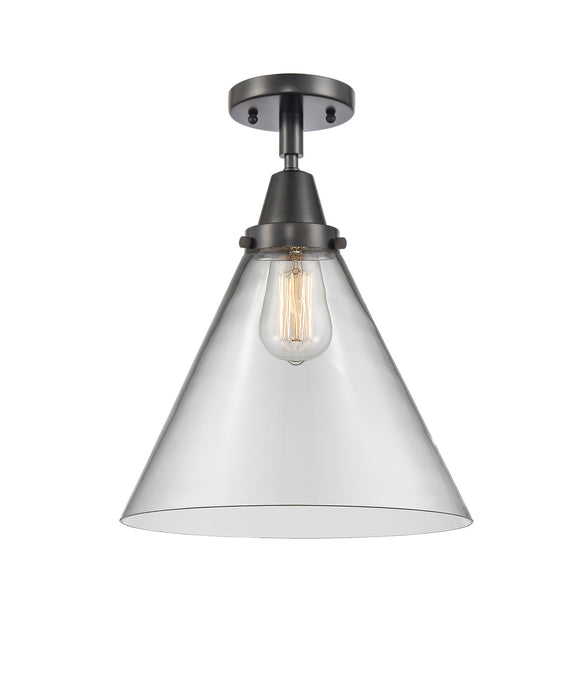 Innovations 447-1C-BK-G42-L-LED LED Flush Mount, Matte Black
