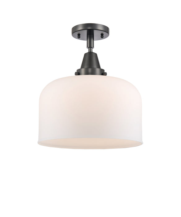 Innovations 447-1C-BK-G71-L One Light Flush Mount, Matte Black