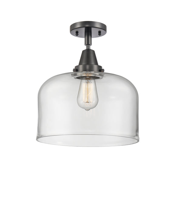 Innovations 447-1C-BK-G72-L One Light Flush Mount, Matte Black