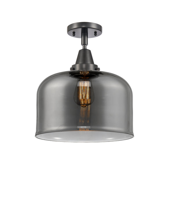 Innovations 447-1C-BK-G73-L One Light Flush Mount, Matte Black
