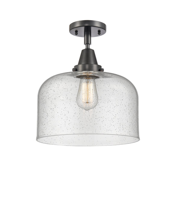 Innovations 447-1C-BK-G74-L-LED LED Flush Mount, Matte Black