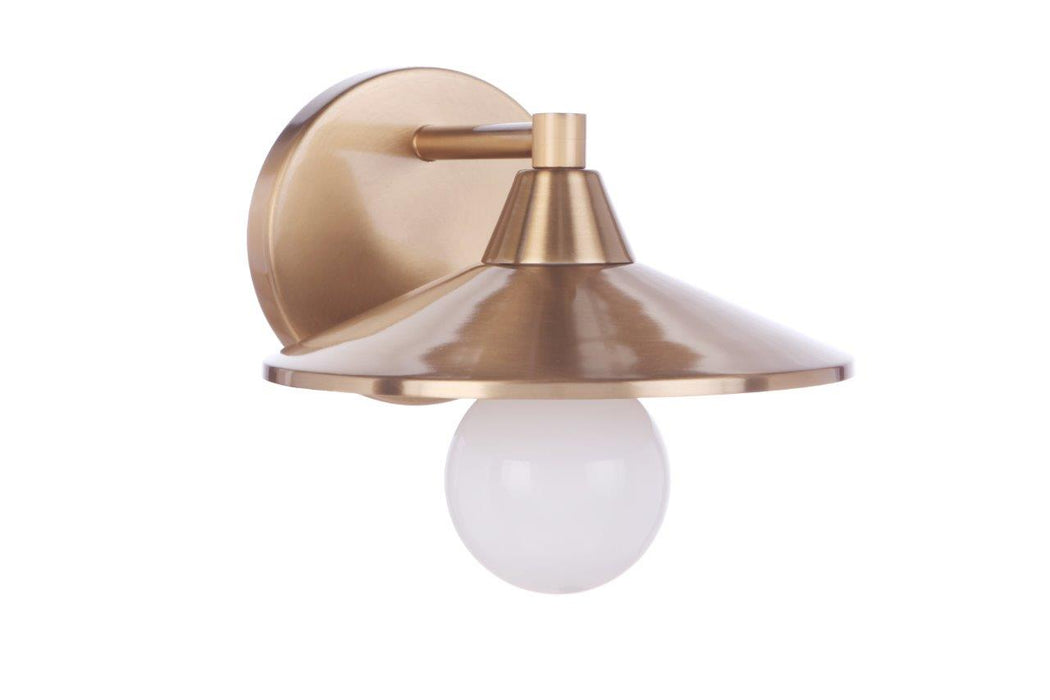 Craftmade 12508SB1 One Light Wall Sconce, Satin Brass