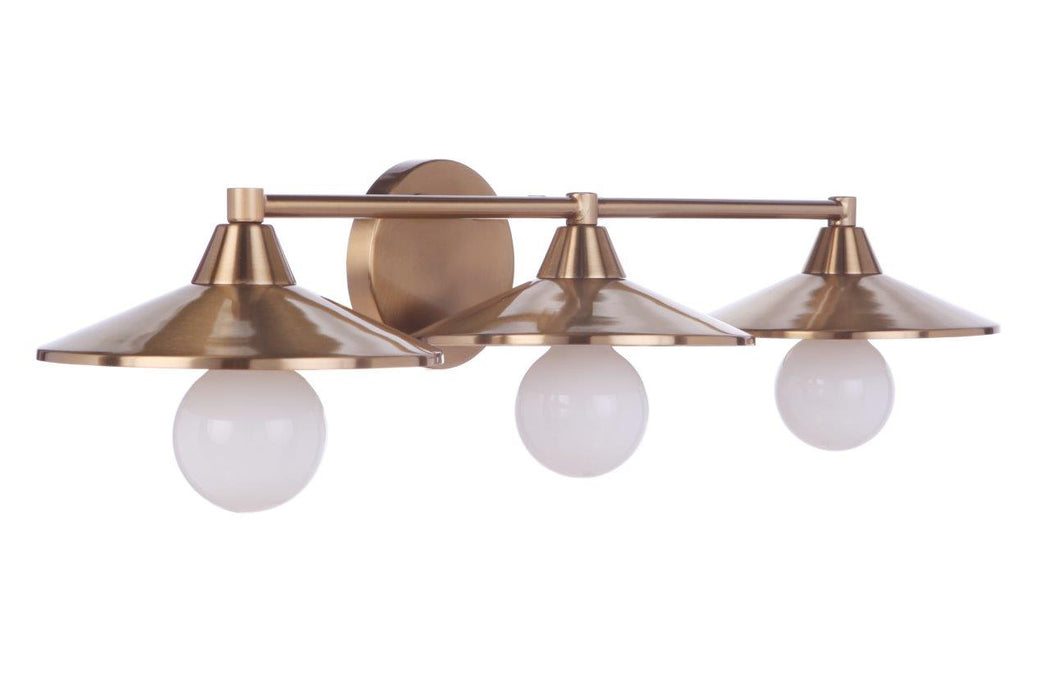 Craftmade 12529SB3 Three Light Vanity, Satin Brass