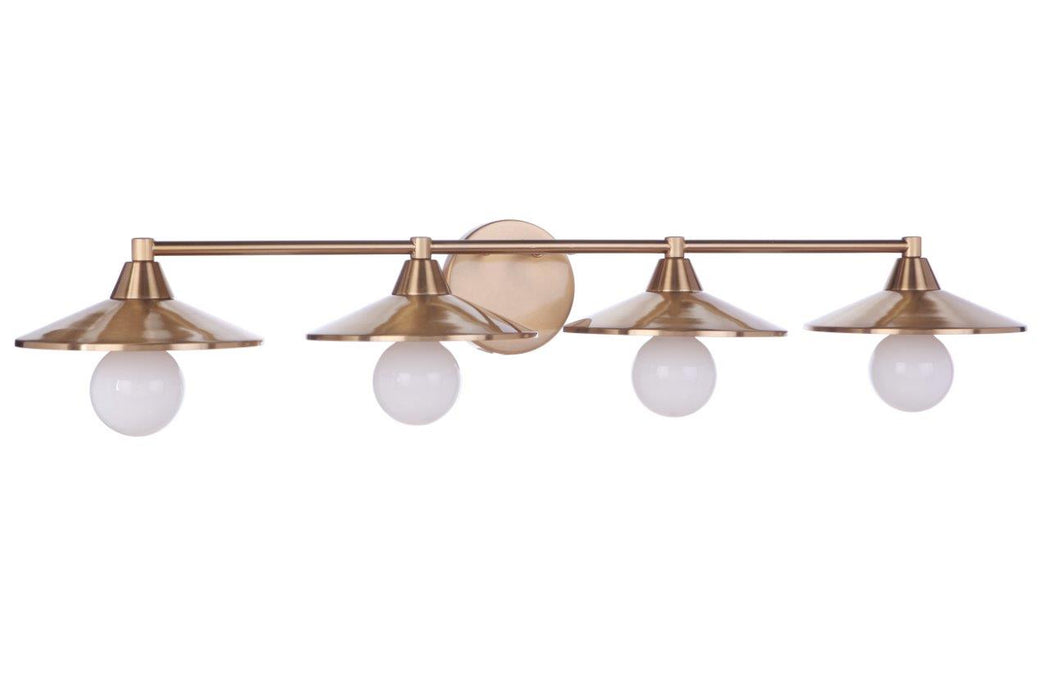 Craftmade 12537SB4 Four Light Vanity, Satin Brass