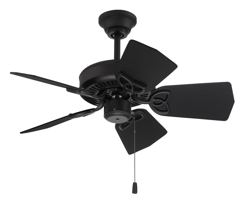 Craftmade PI30FB5 30"Ceiling Fan, Flat Black