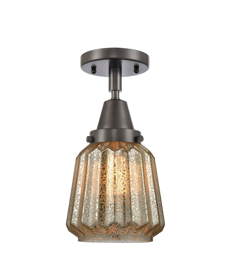 Innovations 447-1C-OB-G146 One Light Flush Mount, Oil Rubbed Bronze