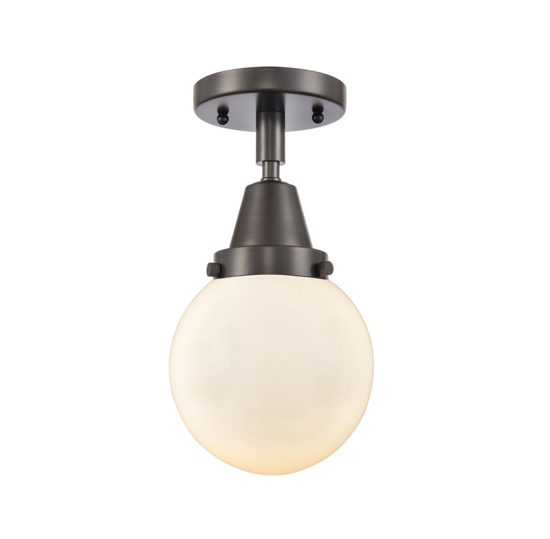 Innovations 447-1C-OB-G201-6 One Light Flush Mount, Oil Rubbed Bronze