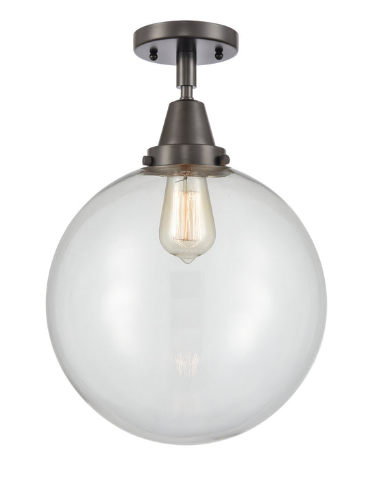 Innovations 447-1C-OB-G202-12 One Light Flush Mount, Oil Rubbed Bronze