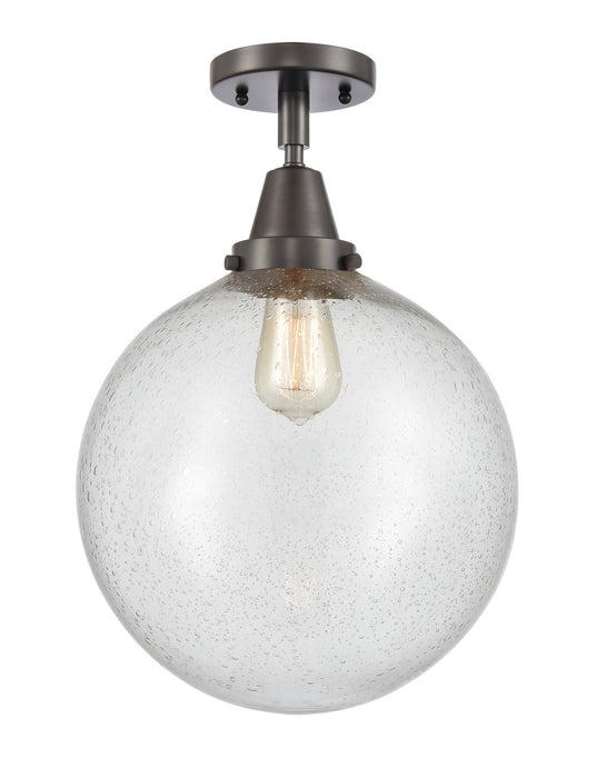Innovations 447-1C-OB-G204-12 One Light Flush Mount, Oil Rubbed Bronze