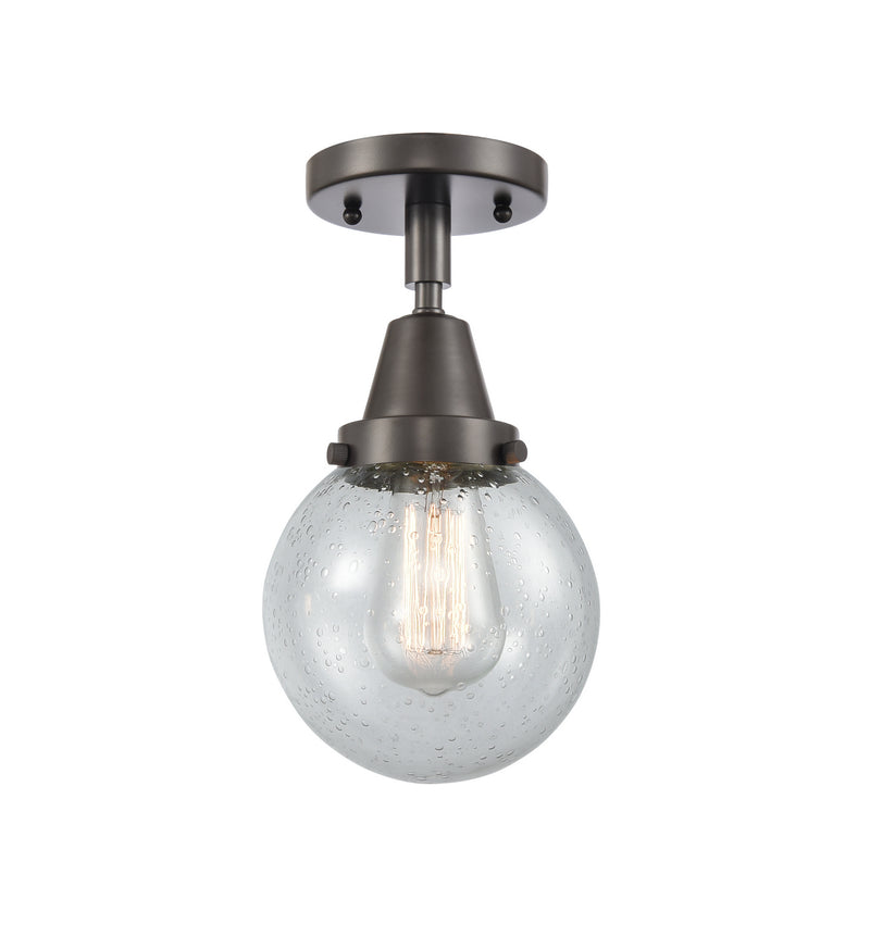 Innovations 447-1C-OB-G204-6 One Light Flush Mount, Oil Rubbed Bronze