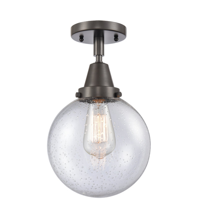 Innovations 447-1C-OB-G204-8 One Light Flush Mount, Oil Rubbed Bronze