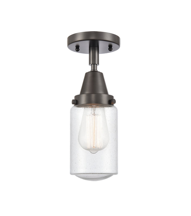 Innovations 447-1C-OB-G314 One Light Flush Mount, Oil Rubbed Bronze